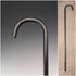 1920s Antique Black Shaft Bent Handle Walking Stick 91cm