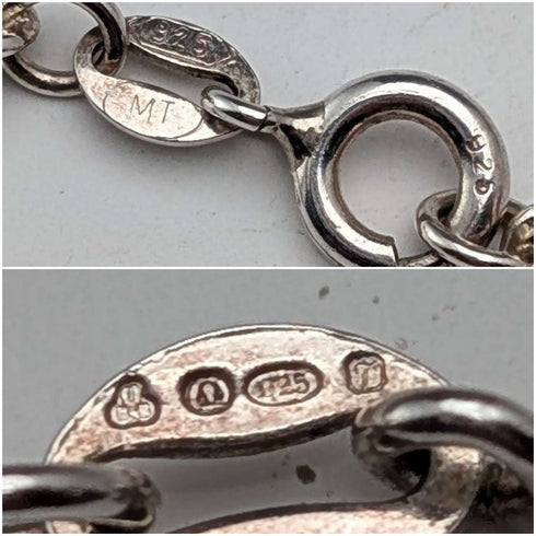 1977 British pure silver jubilee ingot pendant, 32g, with pure silver twist necklace RJ