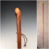 Vintage Natural Wood Hiking Stick with Leather Strap, 124cm
