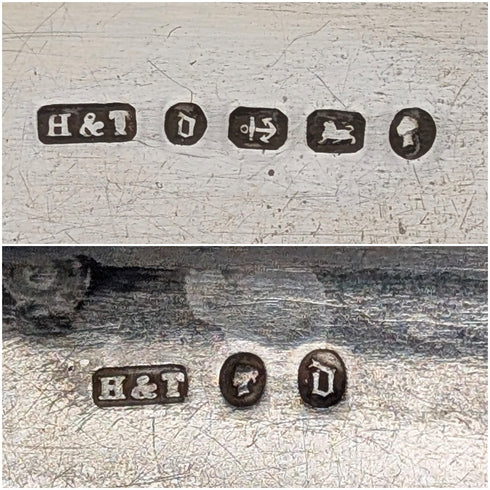 1878年英國古董純銀方形鼻煙盒,重50克,希拉德和托馬森公司出品