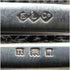 1908년 영국 앤틱 순은 장식 블랙 가죽 지갑 Edward Langridge&Co