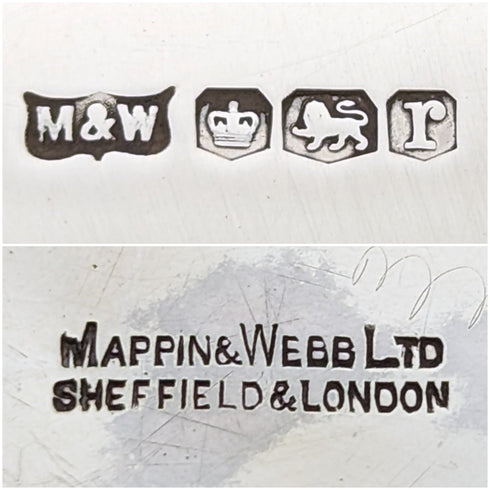 1934 British Vintage Sterling Silver Earring Dish 90g Mappin & Webb