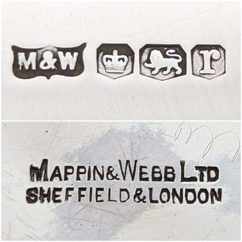1934年 英国ヴィンテージ 純銀製ピアスディッシュ 90g Mappin & Webb