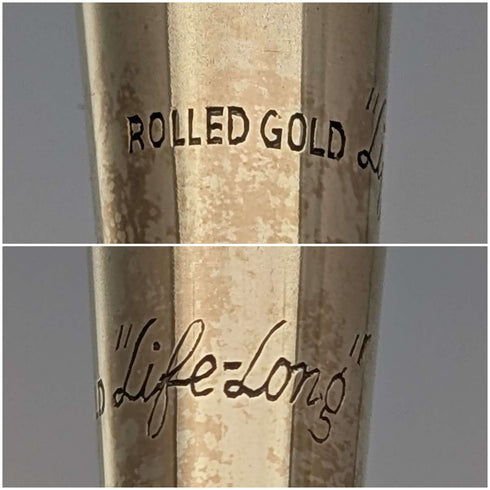 British vintage Lifelong rolled gold mechanical pencil with case