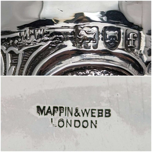 1901 British antique sterling silver box 101g Mappin and Webb