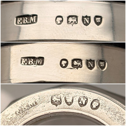 1888年 英国アンティーク 純銀蓋 ガラスボトル長短ペア Army&Navy Cooperative