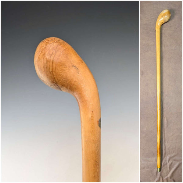 Antique British Tan Shaft Sunday Stick Style Walking Stick 92cm