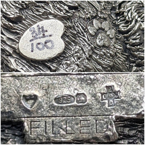 英國鄉村藝術家超大泰迪熊純銀雕塑雕像世界限量 100 個