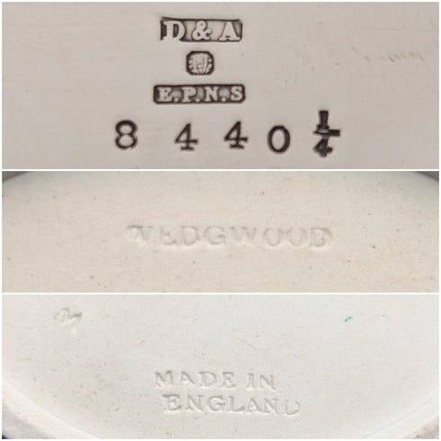 古董英國韋奇伍德餅乾桶 Jasperware 皇家藍色