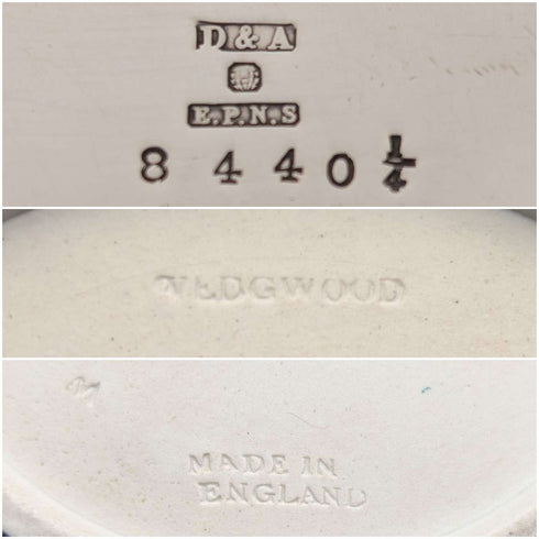 Antique British Wedgwood Biscuit Barrel Jasperware Royal Blue