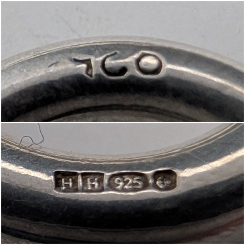 British Vintage Sterling Silver Beaded Drop Chain Necklace, 52cm, 87g, HH