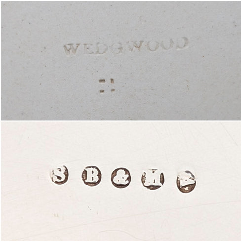 英国アンティーク ウェッジウッド ビスケットバレル ジャスパーウェア ロイヤルブルー