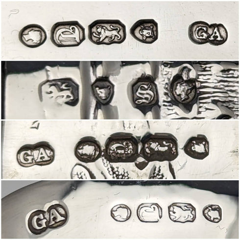 1854 年英國古董純銀餐具套裝,裝在喬治·威廉·亞當斯 (George Willaim Adams) 的盒子裡