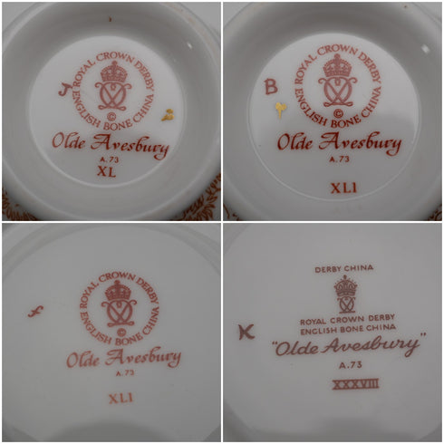 英国ヴィンテージ ロイヤルクラウンダービー 「オールドエイビスベリー」カップ&ソーサー ペア①