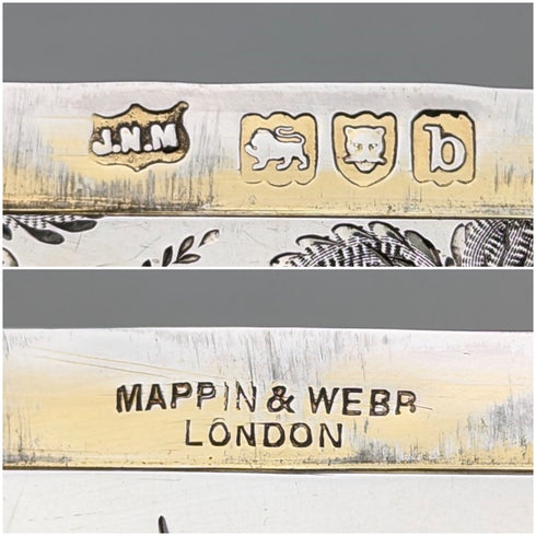 1897 年英國古董純銀卡包日本風格裝飾 75 克 Mappin & Webb