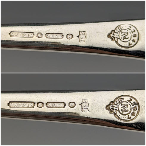 Around 1885 British antique silver plate fish cutlery 6 pair set Mappin and Webb