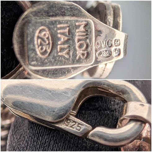 復古純銀製鏈環手鍊 18g MILOR ITALY