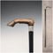 1899 British Antique Sterling Silver L-Handle Horn-Handled Walking Stick, 83cm