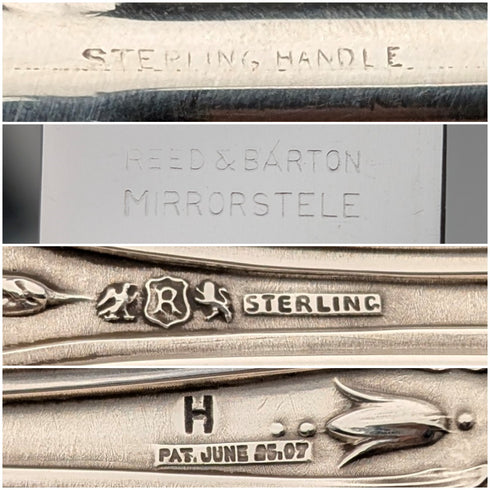 美國復古純銀晚餐餐具 6 對 670 克 Reed&Barton