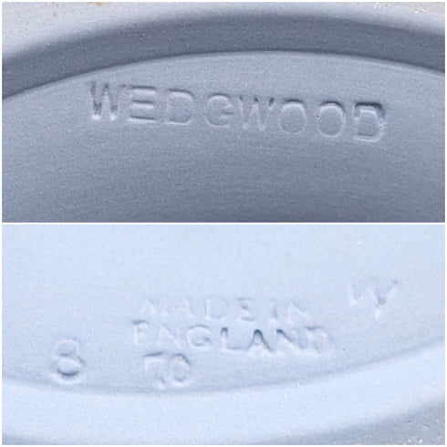 Vintage British Wedgwood Jasperware Large Footed Bowl, Pale Blue