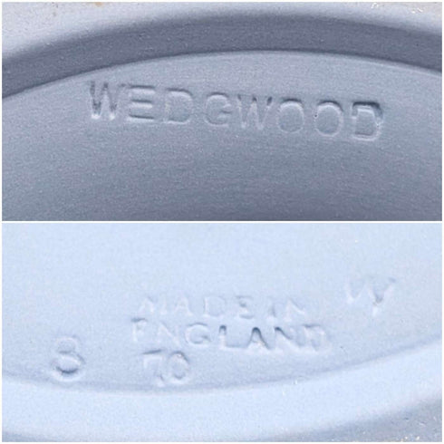 Vintage British Wedgwood Jasperware Large Footed Bowl, Pale Blue