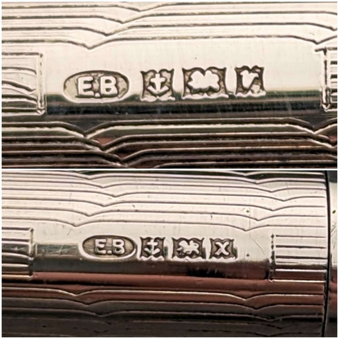 Circa 1970 British Vintage Yard O' Red Sterling Silver Propelled Pencil & Ballpoint Pen