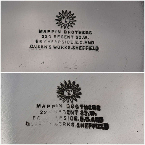 英國古董鍍銀飾鏤空圓盤一對 Mappin Brothers