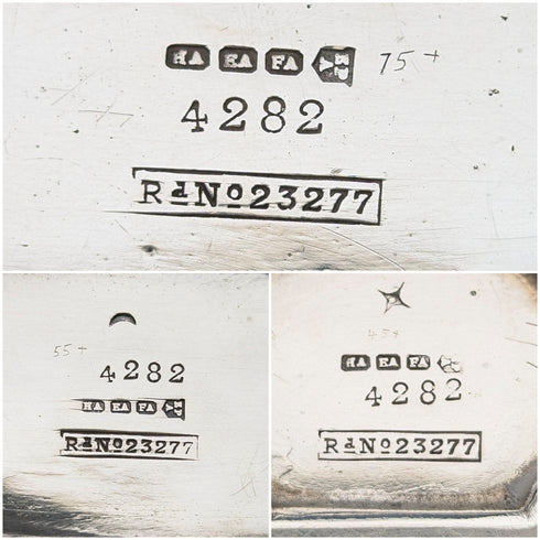 1894年頃 英国アンティーク シルバープレート製 ティーセット 3点セット Atkin Brothers