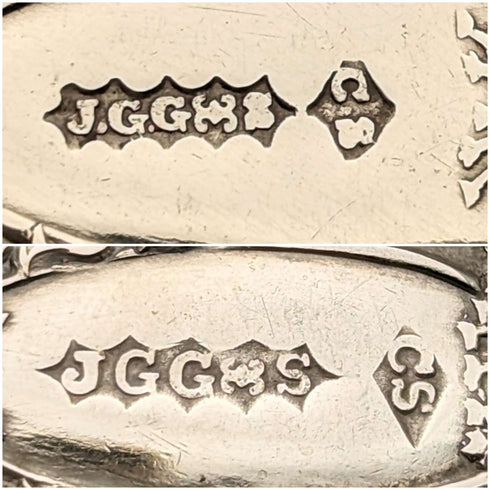 英国アンティーク シルバープレート フィッシュカトラリー6ペアセット J.G. Graves