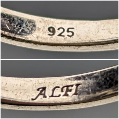 British Vintage Jewelry Heart-shaped Ruby Color Glass Sterling Silver Ring (No. 14) Ring