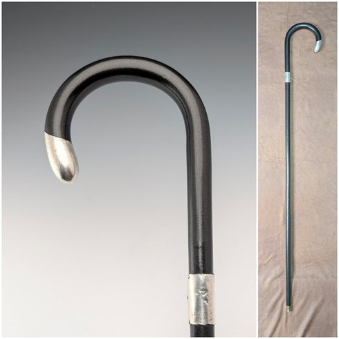 1919 年英國古董男士彎柄純銀裝飾手杖 91 公分 Henry Tracy&Sons