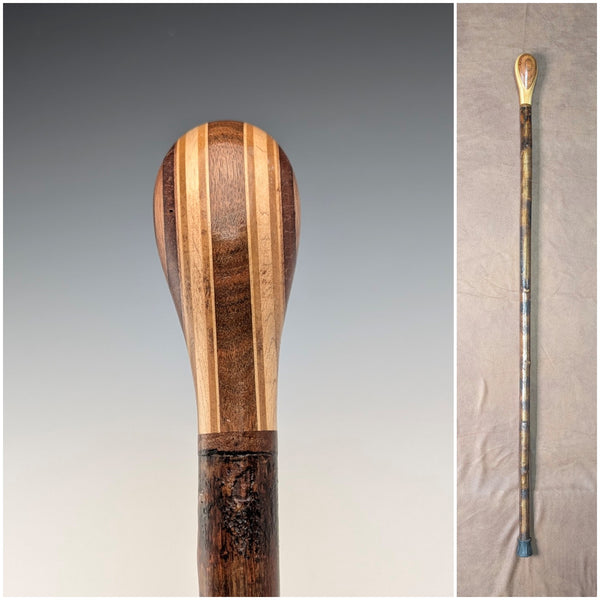 復古棕色軸 Rondelle 手柄手杖 93 厘米