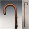 Vintage Men's Tourist Walking Stick, Brown Shaft, 94cm