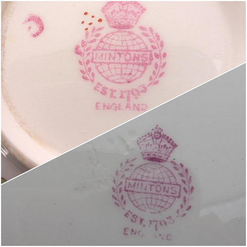 20世紀前半 英国ミントン ティーカップ&ソーサー コカトリス グリーン