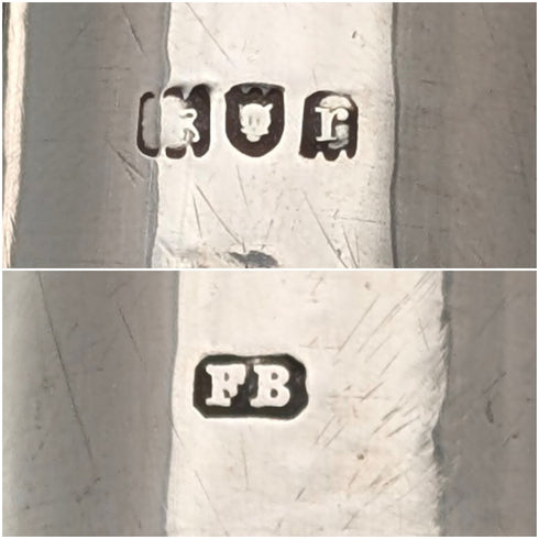 1912 年英國古董棕色桿純銀純色彎柄手杖 92 厘米