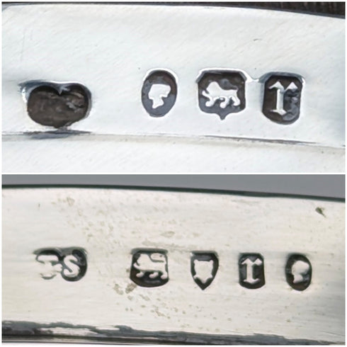 1872年 英国アンティーク 純銀装飾 ホーン製 ビーカーカップ Thomas Smiley