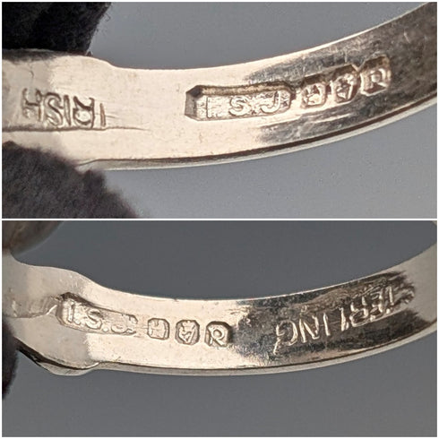 ヴィンテージ アイルランド伝統 クラダリング 純銀リング(12号)指輪