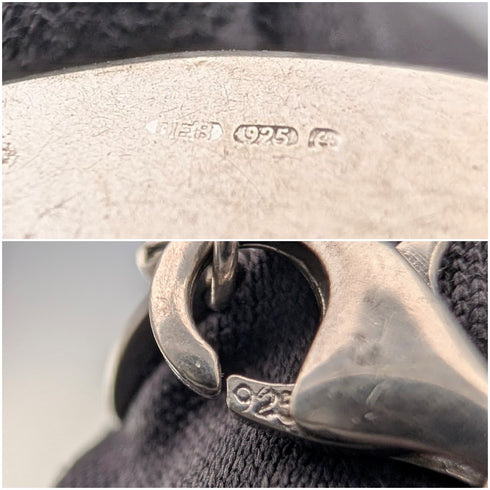 英国ヴィンテージ 純銀製 ドロップ ブレスレット 60g Jasper Conran