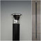 1965 Vintage British Black Shaft Sterling Silver Plain Rondel Handle Walking Stick 90cm