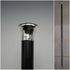1965 Vintage British Black Shaft Sterling Silver Plain Rondel Handle Walking Stick 90cm