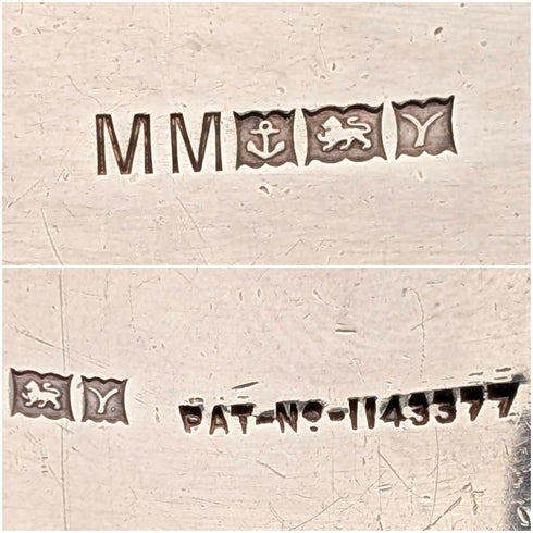 1973年 英国ヴィンテージ 純銀製 ブレスレット 46g Monomil Ltd