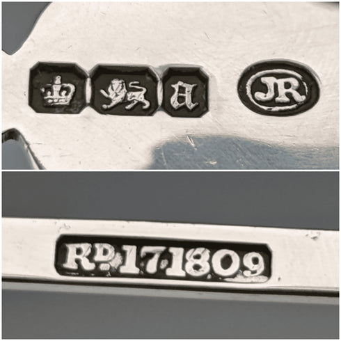 1893年 英国アンティーク 純銀製 シュガートング 29g John Round and Son