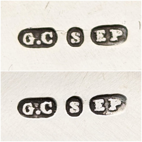 約 1915 年英國古董鍍銀餐具一對 George Cutts & Sons