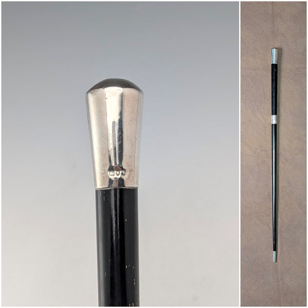 1917 年英國古董純銀裝飾指揮棒 51 公分 Ebenezer Neewman