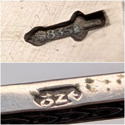 荷蘭復古音樂家雕刻835純銀湯匙(12件,總重181克),附盒