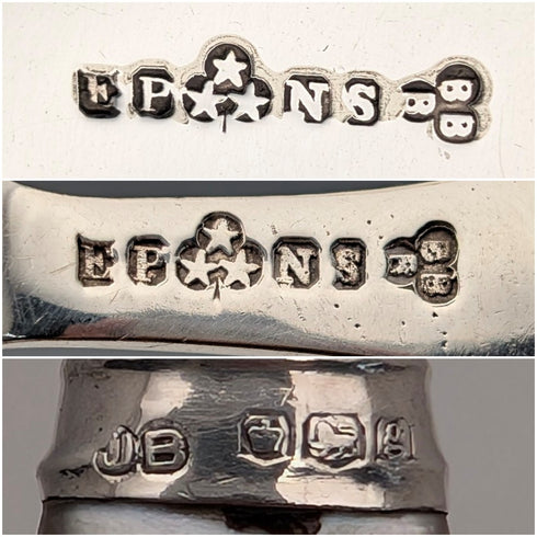 6-Pair British Antique Mother-of-Pearl Dessert Cutlery, Circa 1924, Barker Bros