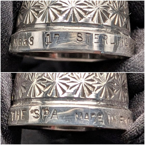 English Vintage Sterling Silver Thimble 3-Piece Set