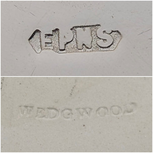 Antique British Wedgwood Biscuit Barrel Jasperware Royal Blue