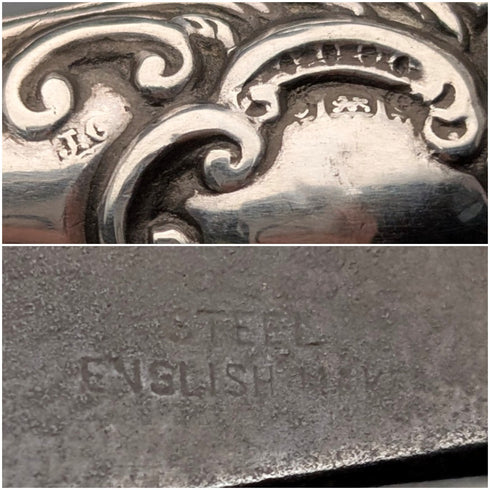 1904年 英国アンティーク 純銀ハンドル シューホーン 靴べら Joseph Gloster