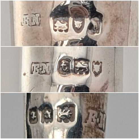 1917 British antique pure silver decorated baton 51cm Ebenezer Neewman